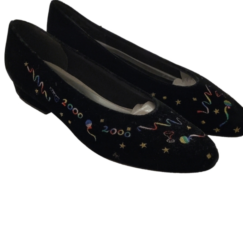 Life Stride Dream Women's Black Velvet Shoes New Size 8.5B